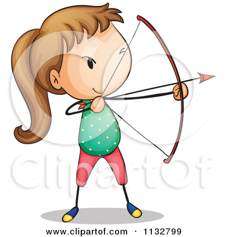 450x470 Archery Couple Silhouette Clipart
