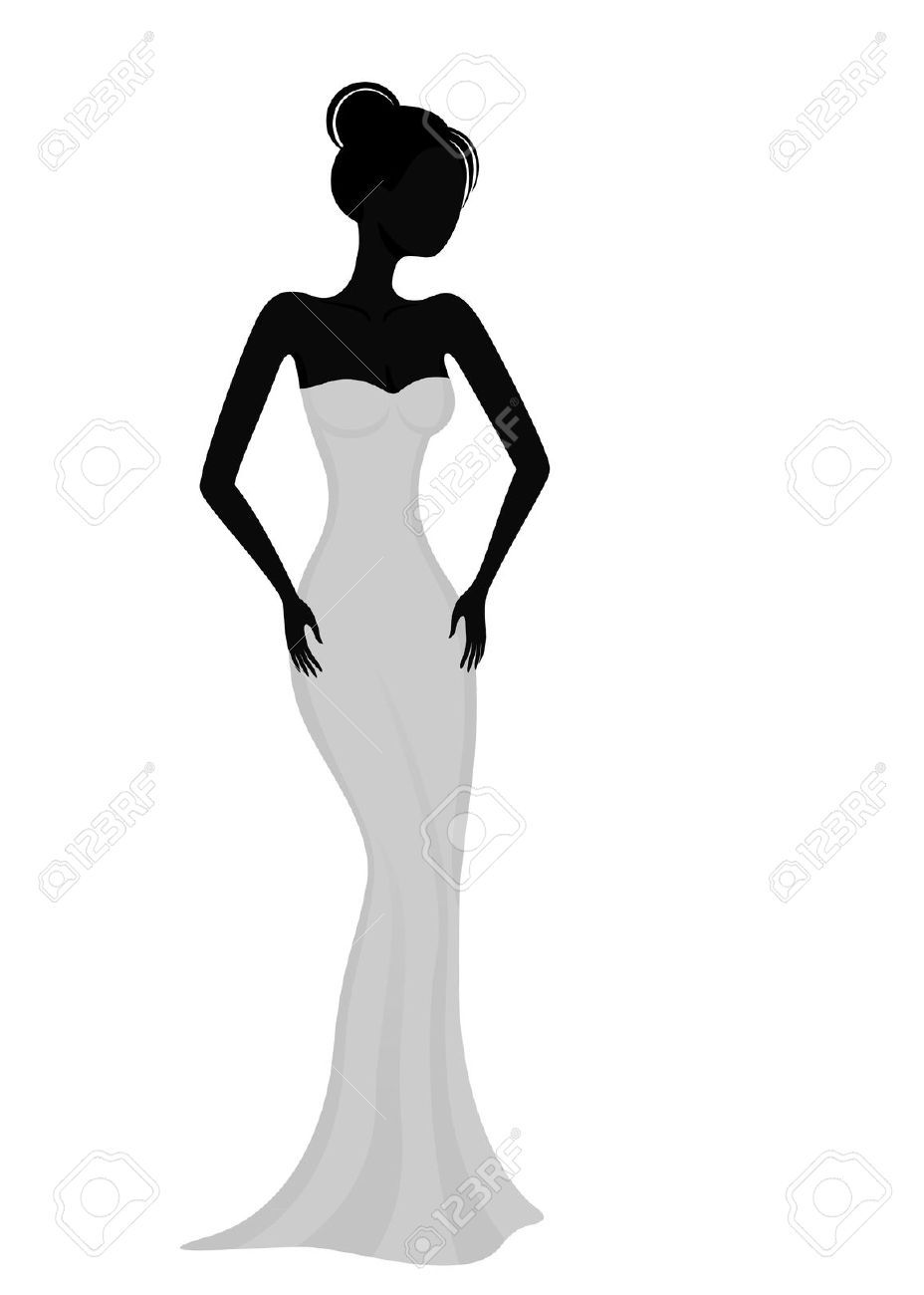 928x1300 Female Figure, Vector, Silhouette