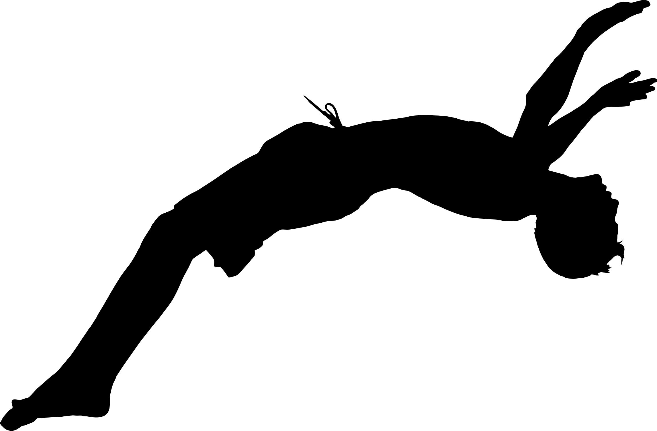 2292x1504 Boy Diving Backwards Silhouette Icons Png