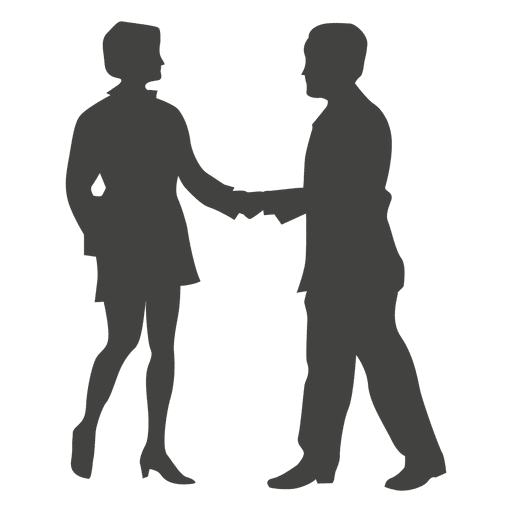 512x512 Business Woman Meeting Businessman Silhouette