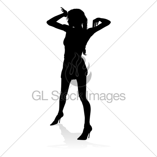 500x500 Dance Dancer Silhouette Gl Stock Images