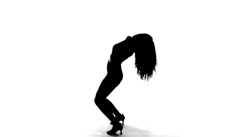 852x480 Silhouette Of A Women Go Go Dancing (Full Hd) Stock Footage Video