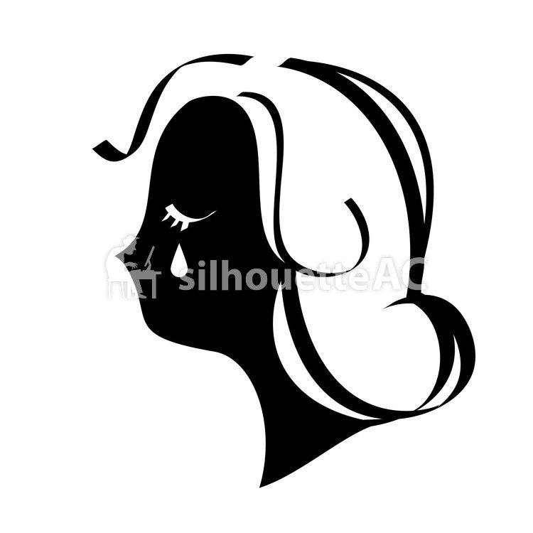 750x750 Free Silhouette Vector 1 Person, Face, Tears