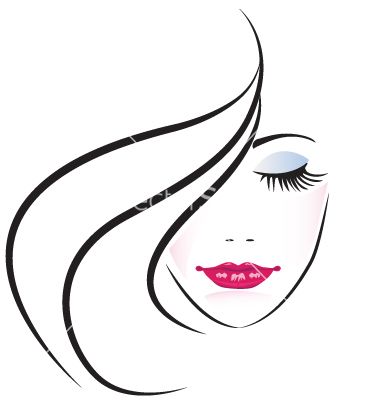 380x400 Face Of Pretty Woman Silhouette Vector 1054648