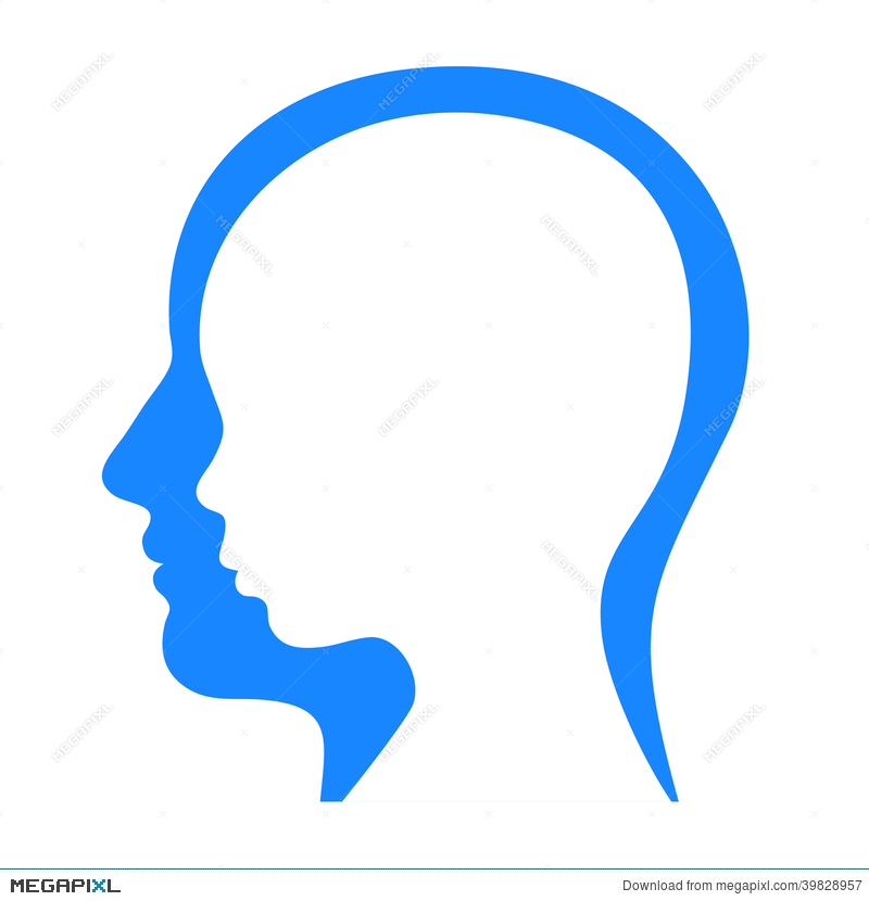 800x830 Man And Woman Face Profile Silhouette. Vector Illustration