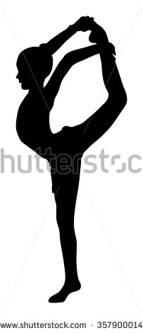 203x470 Vector Download Athlete Woman In Gym Exercise. Ballet Girl