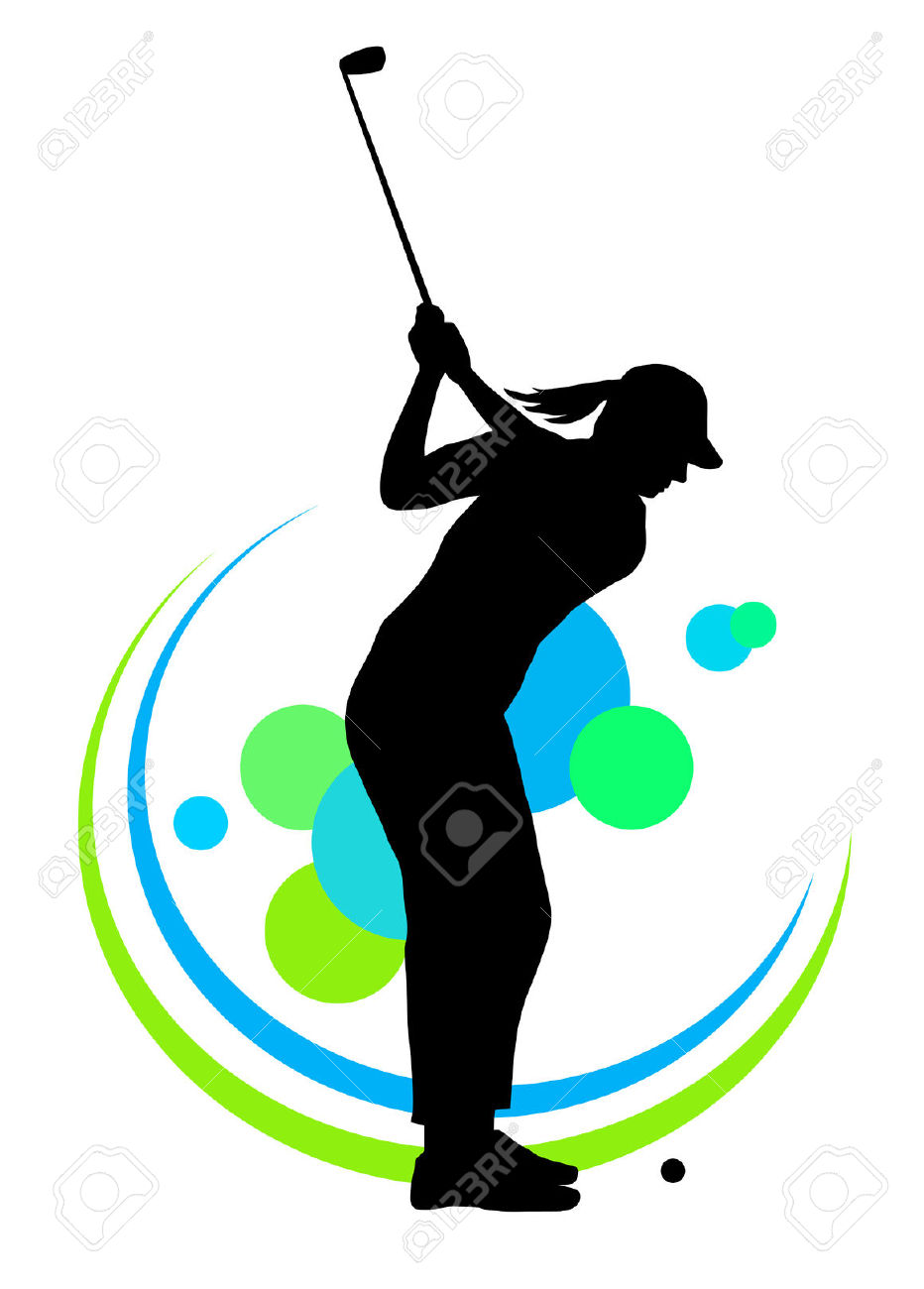 932x1300 Lady Golfer Silhouette Cliparts