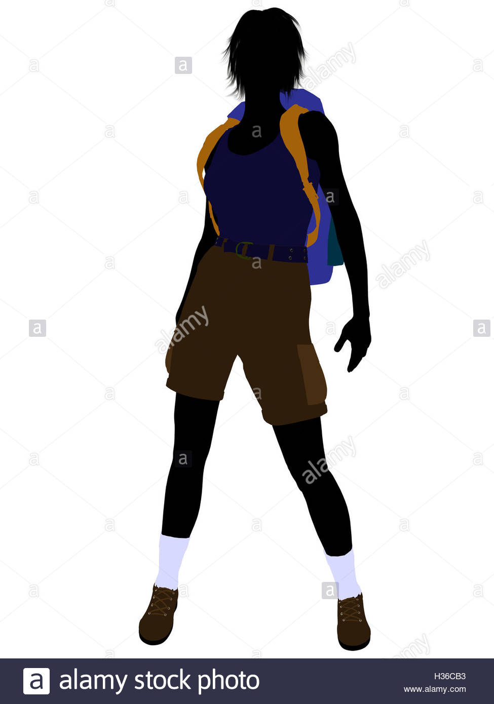 975x1390 Girl Hiker Silhouette Stock Photo, Royalty Free Image 122457975