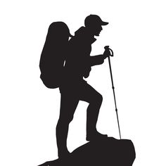 236x236 Girl Hiker Silhouette Silhouette Cameo Silhouettes
