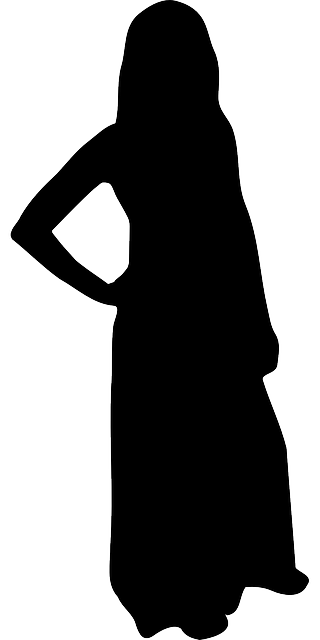 320x640 Woman, Girl, Female, Black, Dress, Silhouette