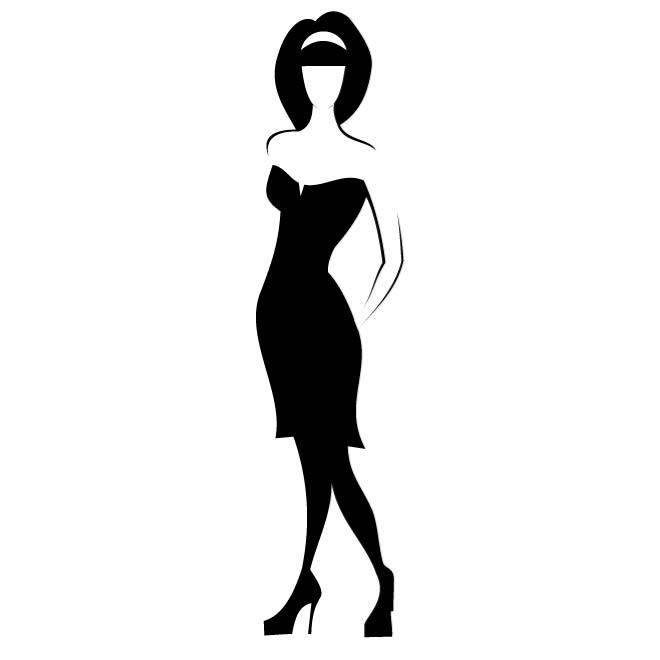 660x660 Woman In Black Dress