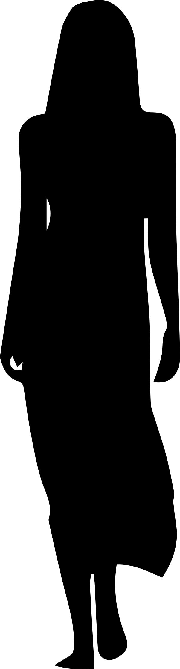 602x2234 Woman In Dress Silhouette Icons Png