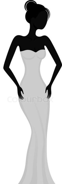 236x700 Lady Dress Silhouette