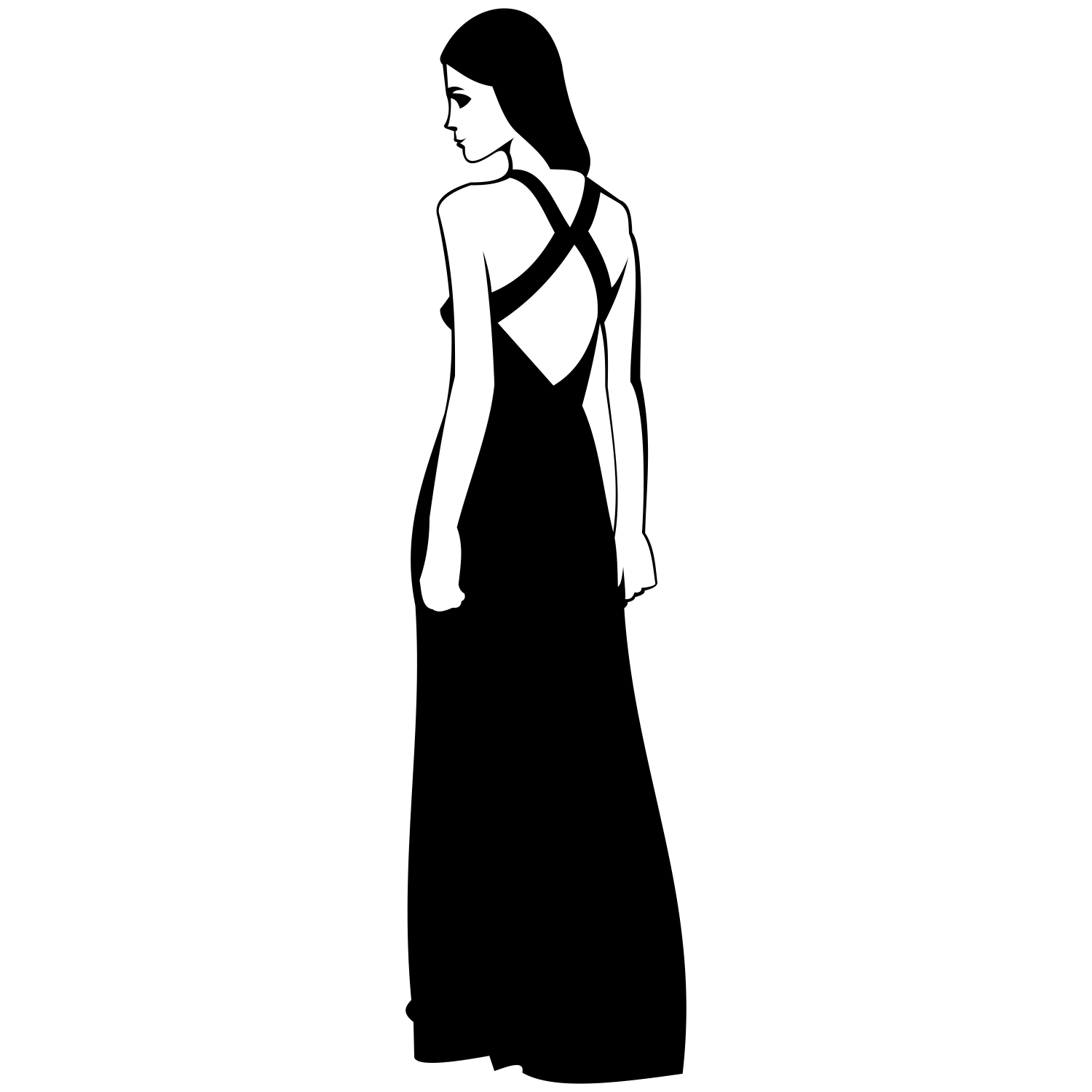 1500x1500 Vector For Free Use Woman In Dress