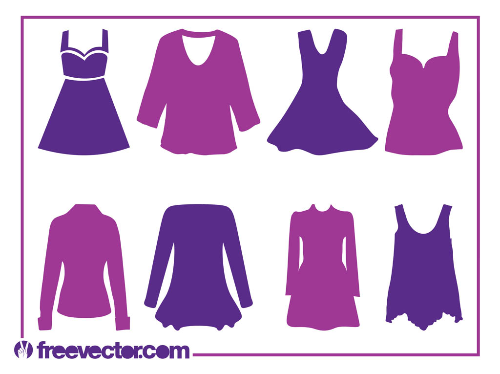 1024x765 Women's Clothes Silhouettes Vector Art Amp Graphics