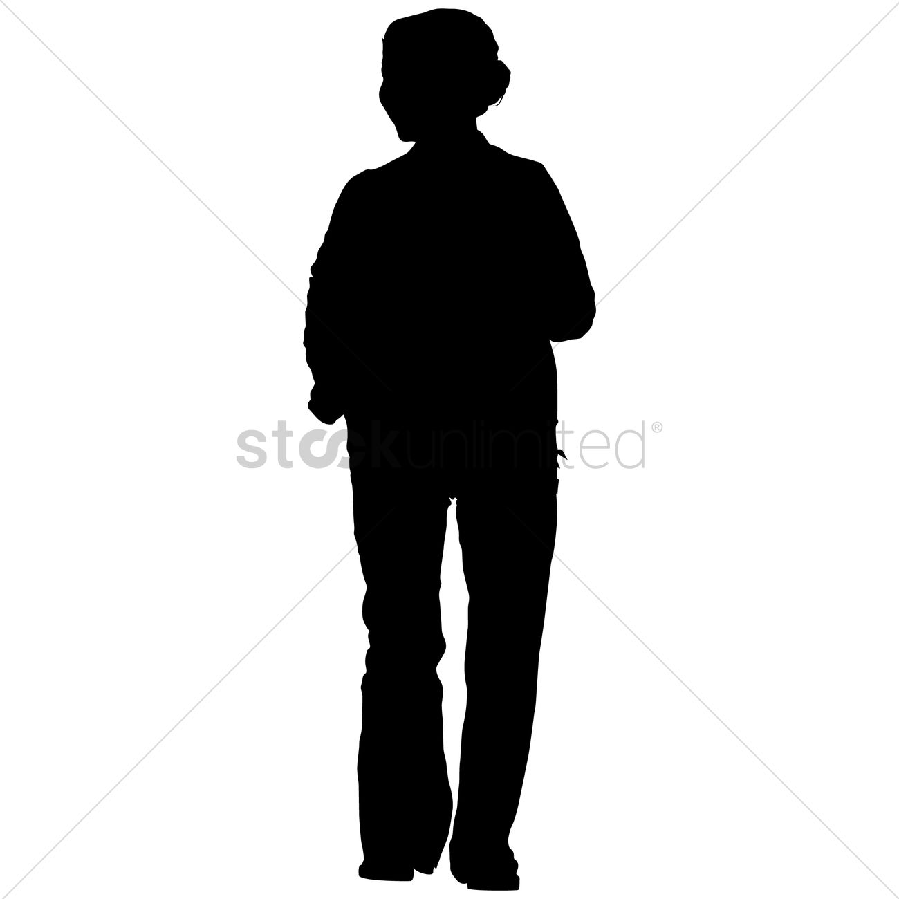 1300x1300 Silhouette Of A Woman Jogging Vector Image