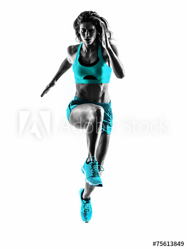 375x500 Woman Runner Running Jogger Jogging Silhouette