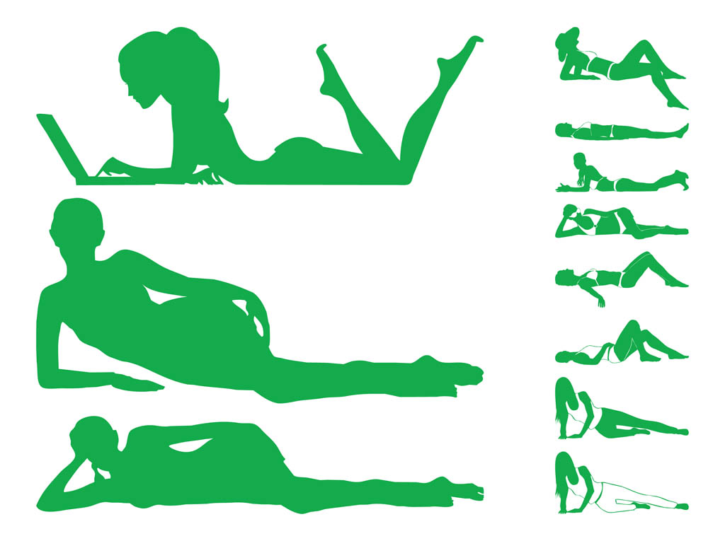 1024x765 Lying Women Silhouettes Vector Art Amp Graphics
