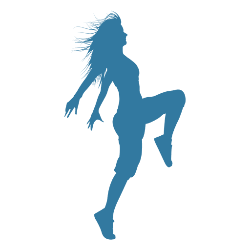 512x512 Hip Hop Dancer Woman Knee Up Silhouette