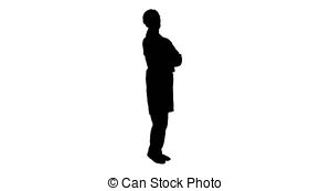 300x173 Silhouette Of Woman Showing Thumbs Up On White Background Stock