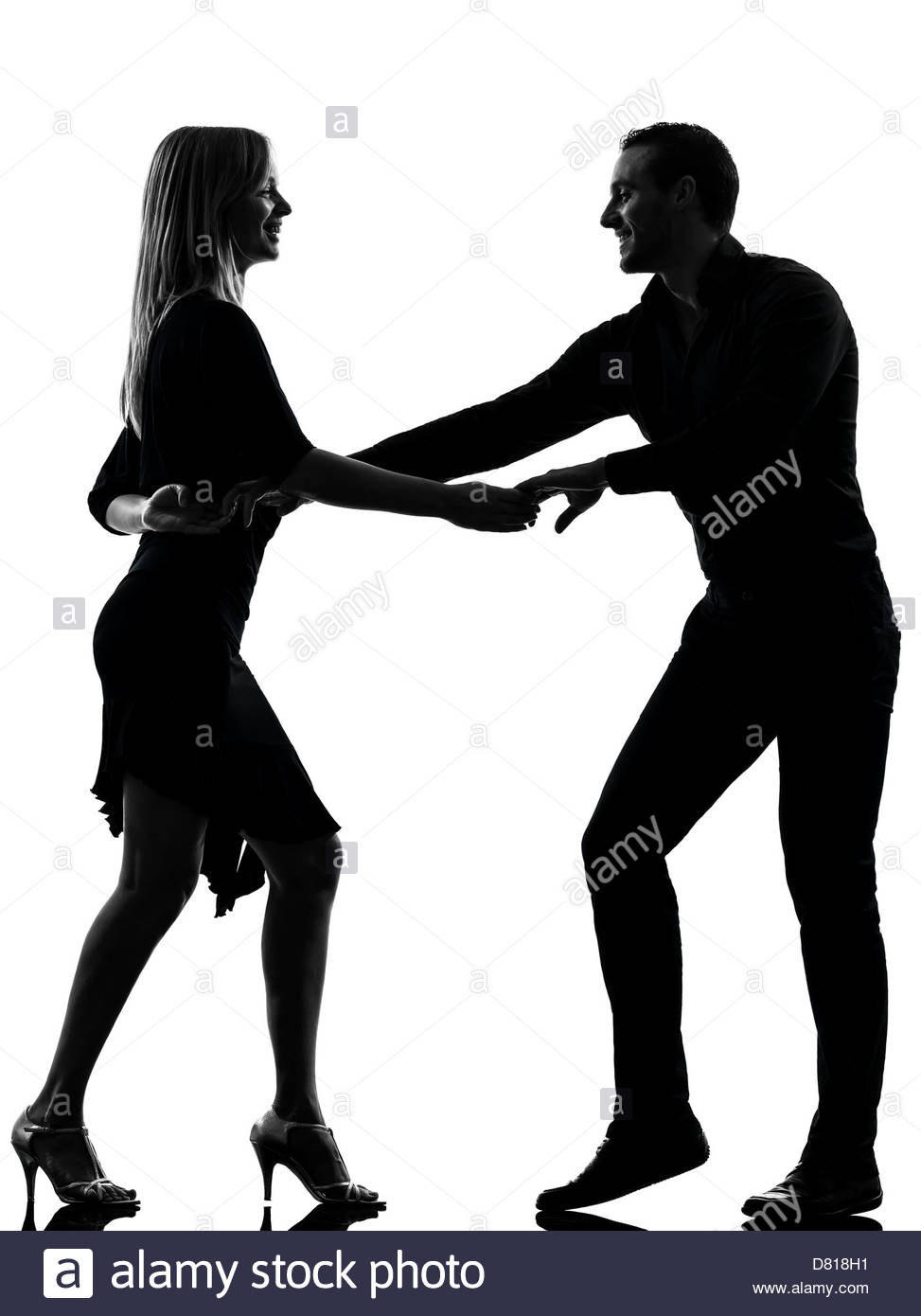973x1390 One Couple Woman Man Dancing Dancers Salsa Rock In Silhouette