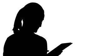 320x180 Portrait Of Young Woman As Silhouette By The Sea Stock Video