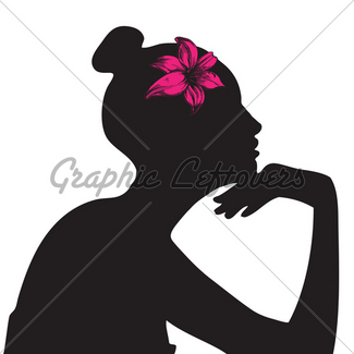 325x325 Beautiful Woman Portrait Silhouette Gl Stock Images