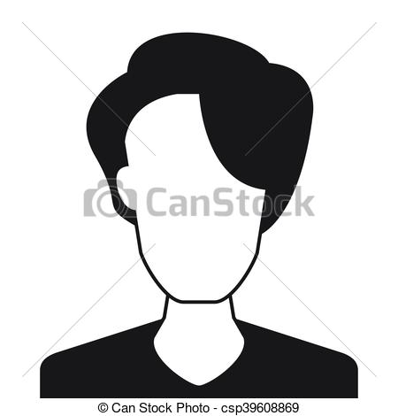 450x470 Flat Design Faceless Woman Portrait Icon Vector Illustration Clip