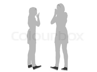 320x237 Silhouette Vector Praying Hands (Front View) On White Stock