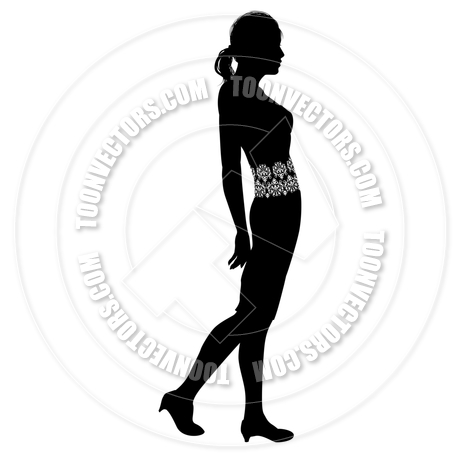 460x460 Woman Profile Silhouette By Geoimages Toon Vectors Eps