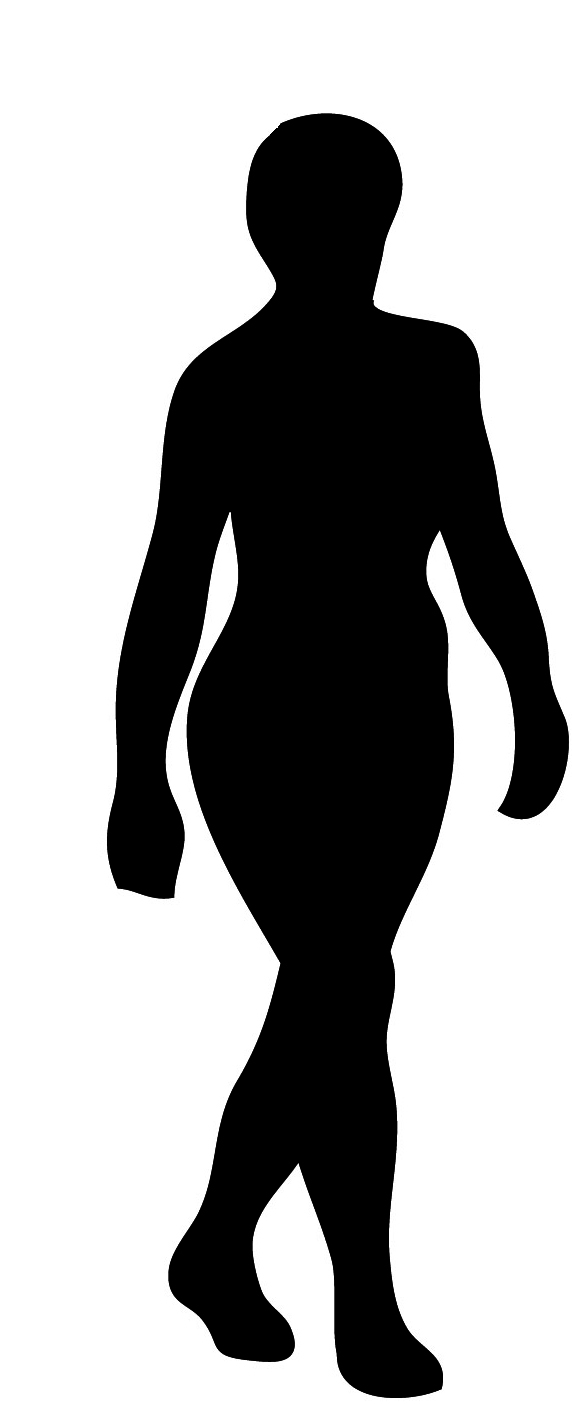 572x1404 Shaow Clipart Female Body