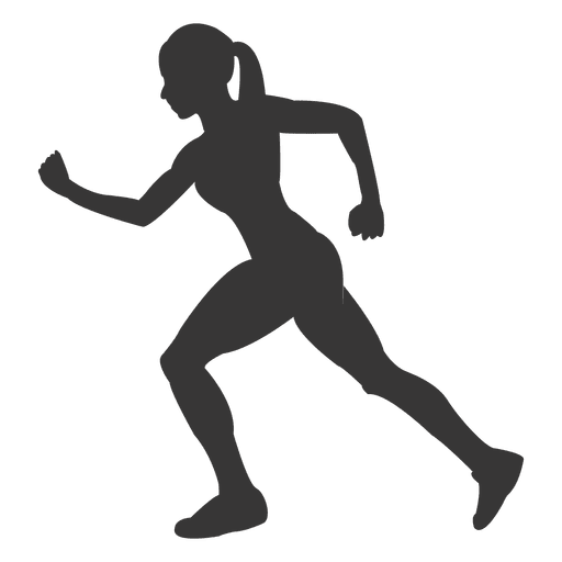 512x512 Woman Running Silhouette Png