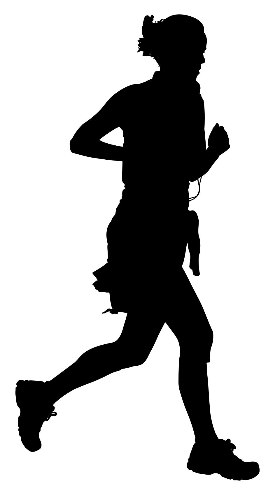 943x1699 Woman Jogging Silhouette Clipart