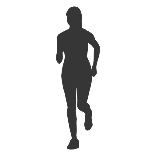 512x512 Woman Running Silhouette 2