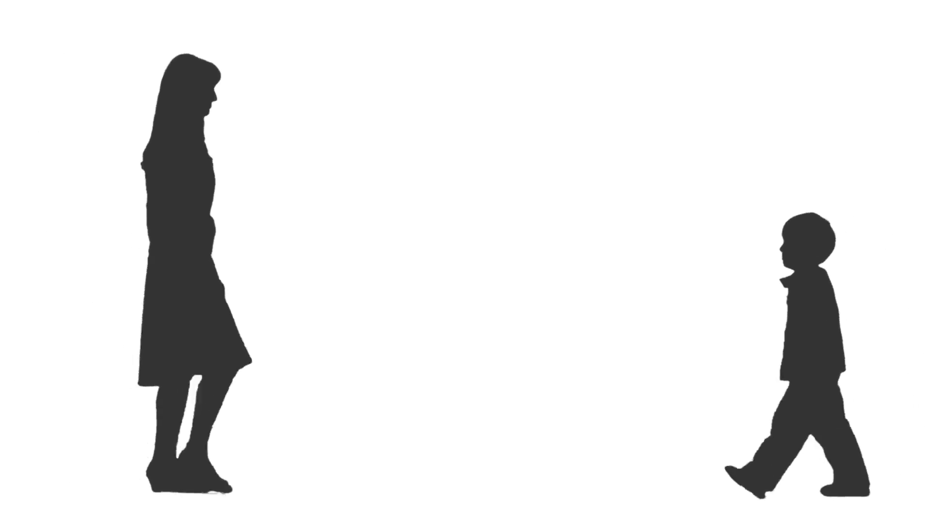 1920x1080 Silhouette Of A Woman Amp Her Little Son Going To Meet Each Other