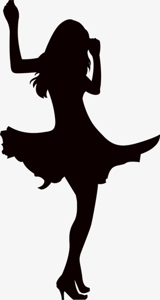 317x594 Dancing Woman Silhouette, Wave, Woman, Sketch Png Image