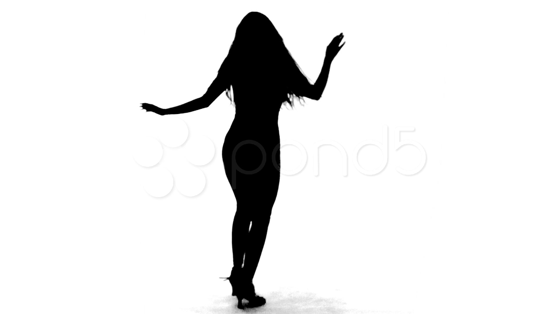 1920x1080 Silhouette Of Woman Dancing Icon