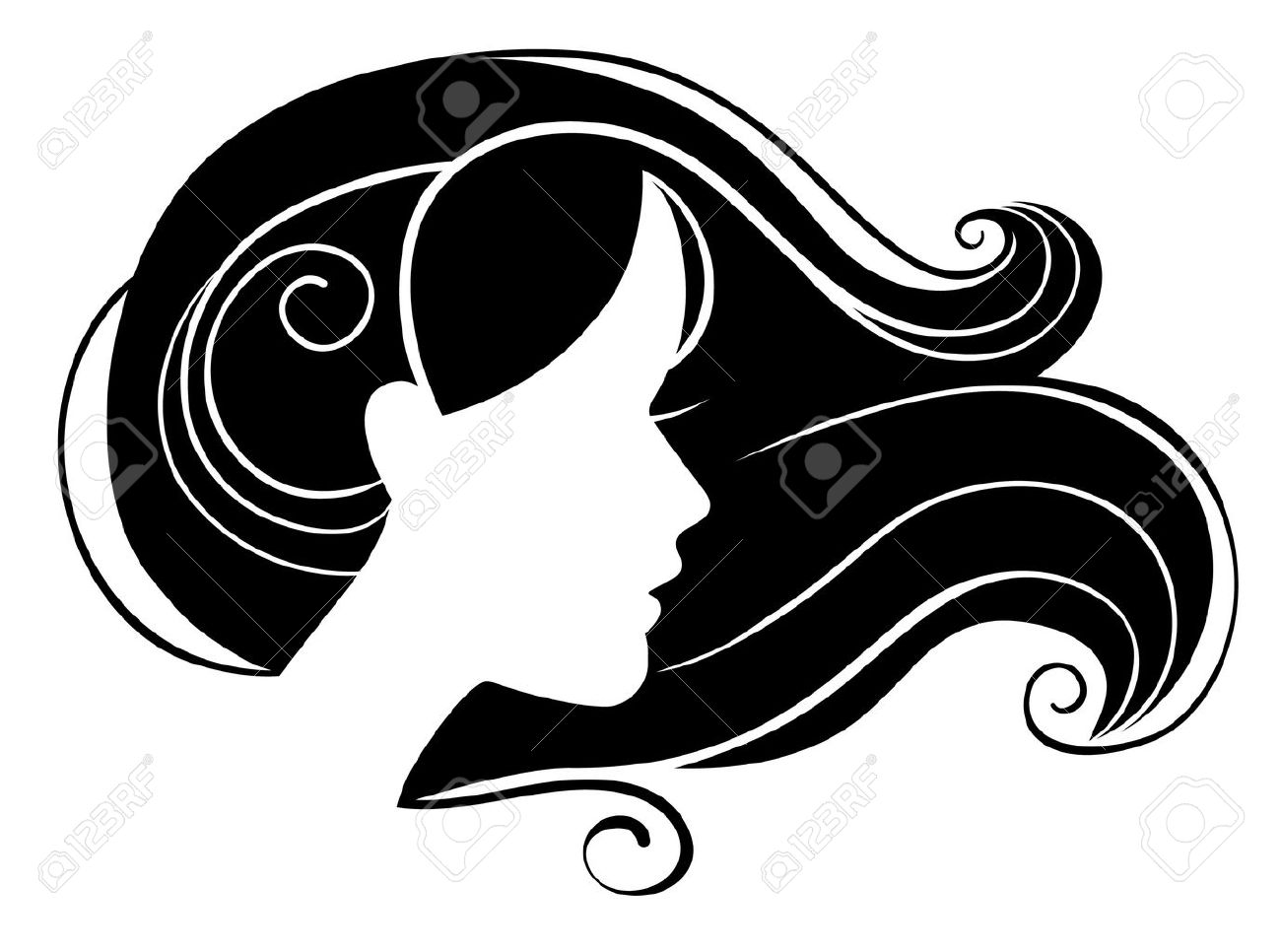 1300x966 Woman Head Clipart Silhouette Collection
