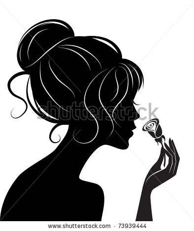 394x470 Beauty Girl Silhouette With Rose By De V, Via Shutterstock