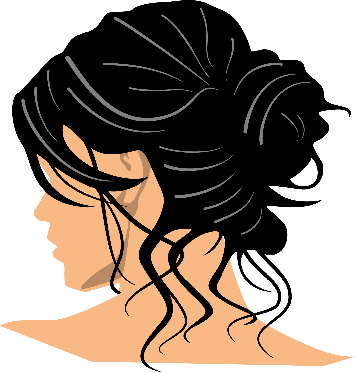 1432x1500 Black Hair Style Clipart