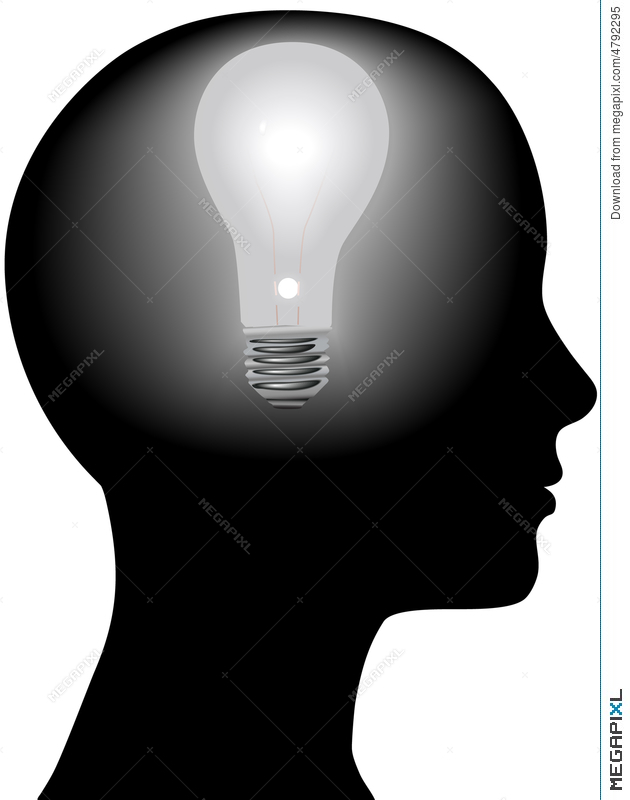 630x800 Idea Woman Mind Light Bulb In Silhouette Head Illustration 4792295