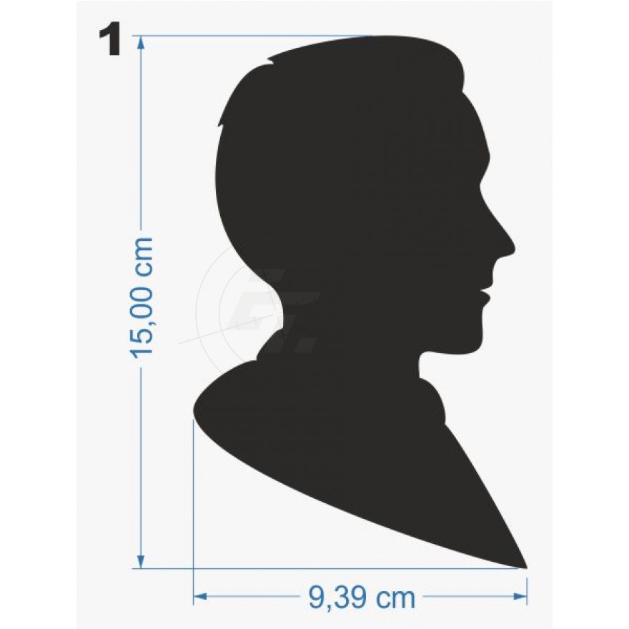 880x880 Sticker, Man, Woman, Silhouette Of Head