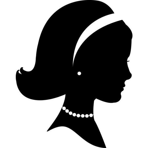 600x600 Black Woman Silhouette Head Liked On Polyvore Featuring