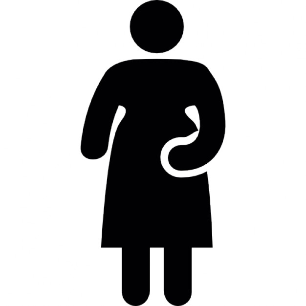 626x626 Standing Frontal Woman Silhouette Icons Free Download