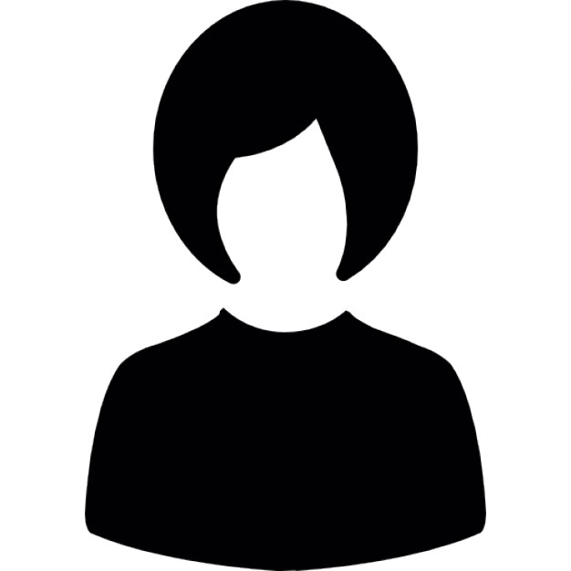 626x626 Woman With Short Hair Silhouette Icons Free Download