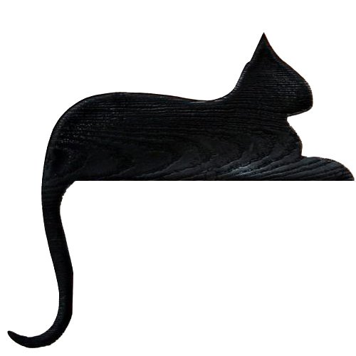 500x500 Silhouette Black Cat Rester Door And Window Topper