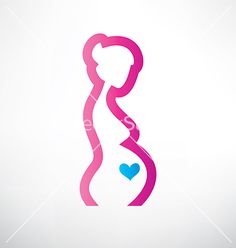 236x248 Pregnant Woman Silhouette, Sketch, Isolated Vector Symbol Preview