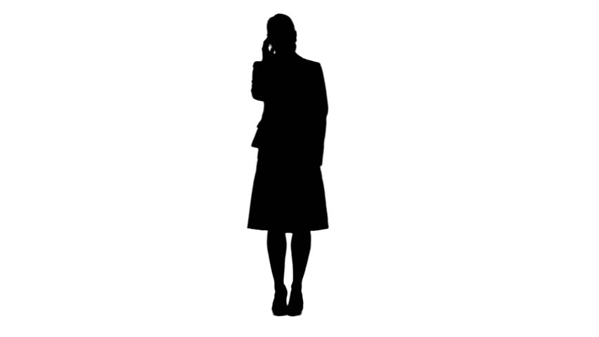 852x480 Silhouette Of Woman Talking On Her Mobile Phonegainst