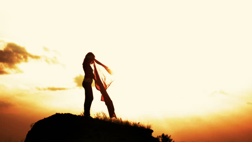 852x480 Reaching Thep. Happy Successful Fitness Woman Raising Arms