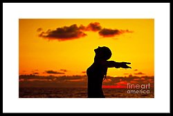 250x168 Woman Silhouette Over Sunset Photograph By Anna Om